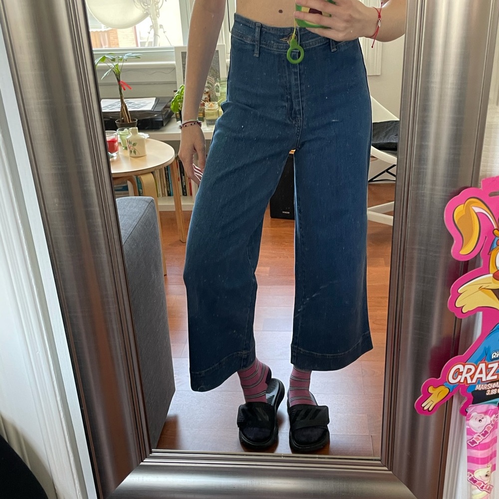 High waisted wide leg H&M jeans